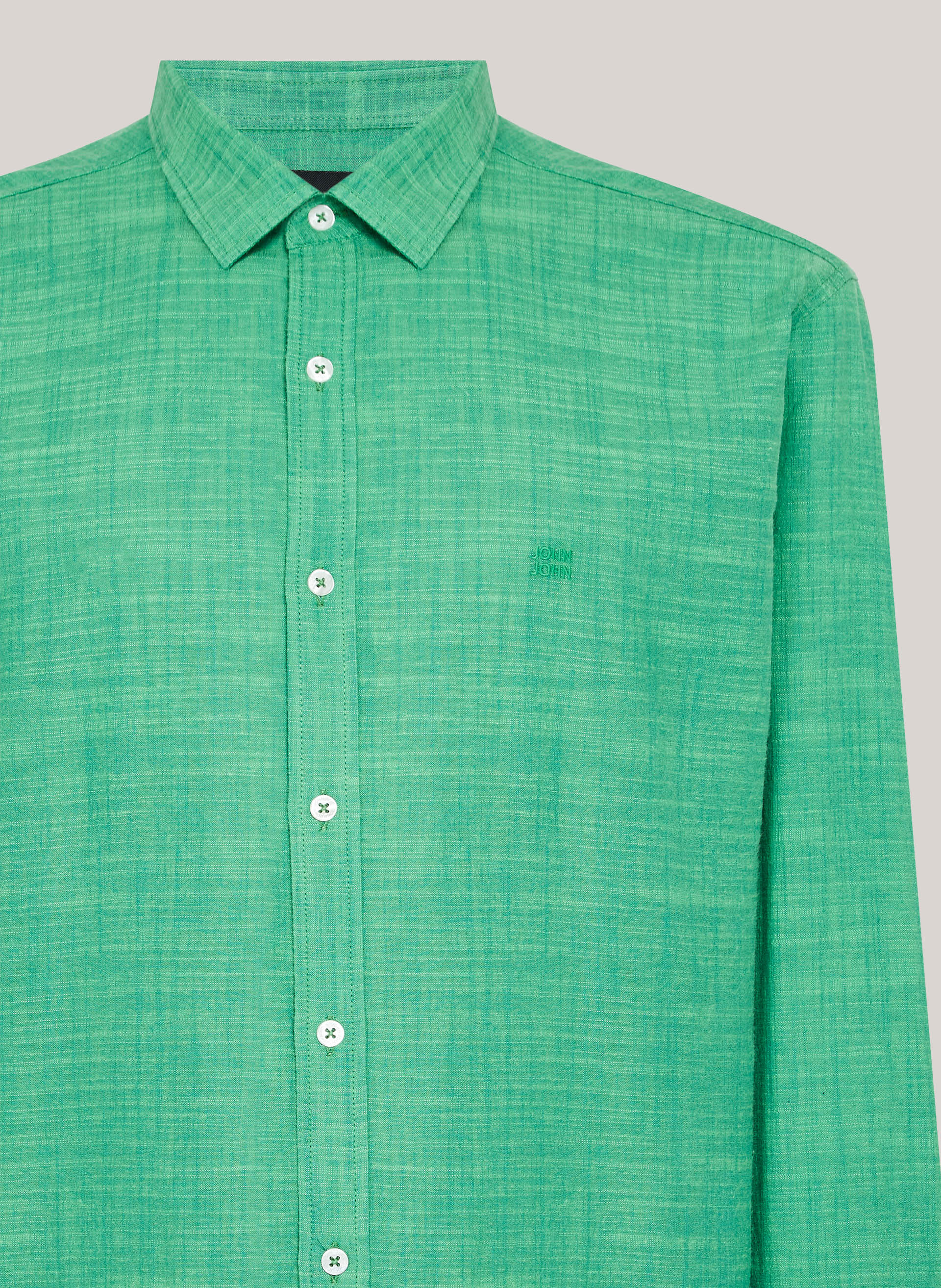 Camisa Relaxed Fit Cotton Fresh Green John John Masculina
