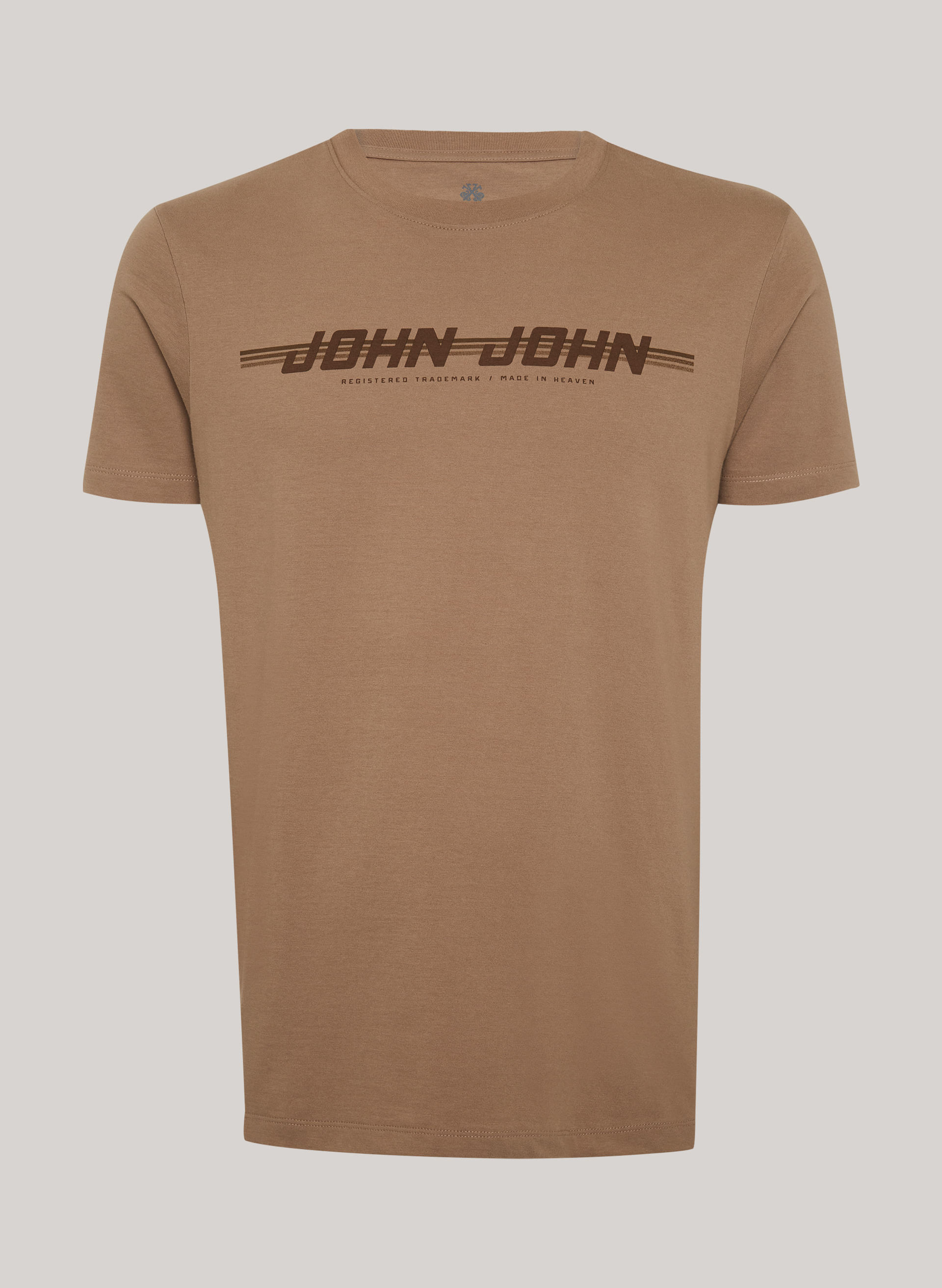 Camiseta Slim Fit Route Mostarda John John Masculina
