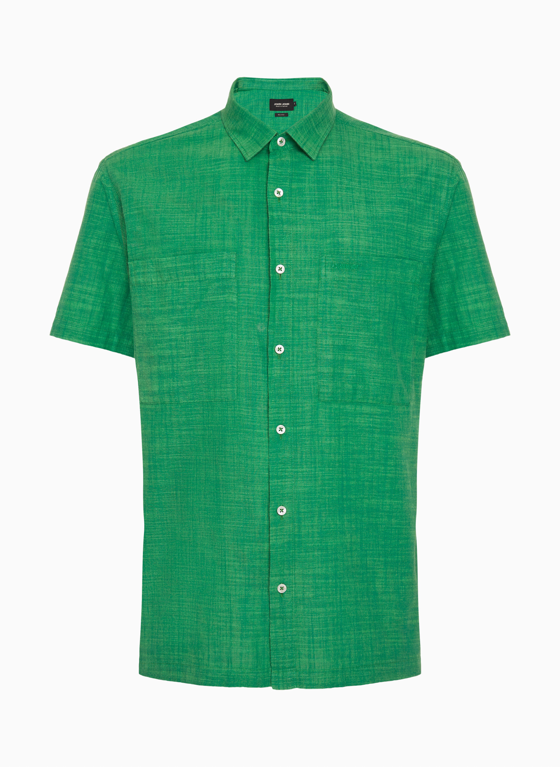 Camisa Relaxed Fit Cotton Fresh Green John John Masculina