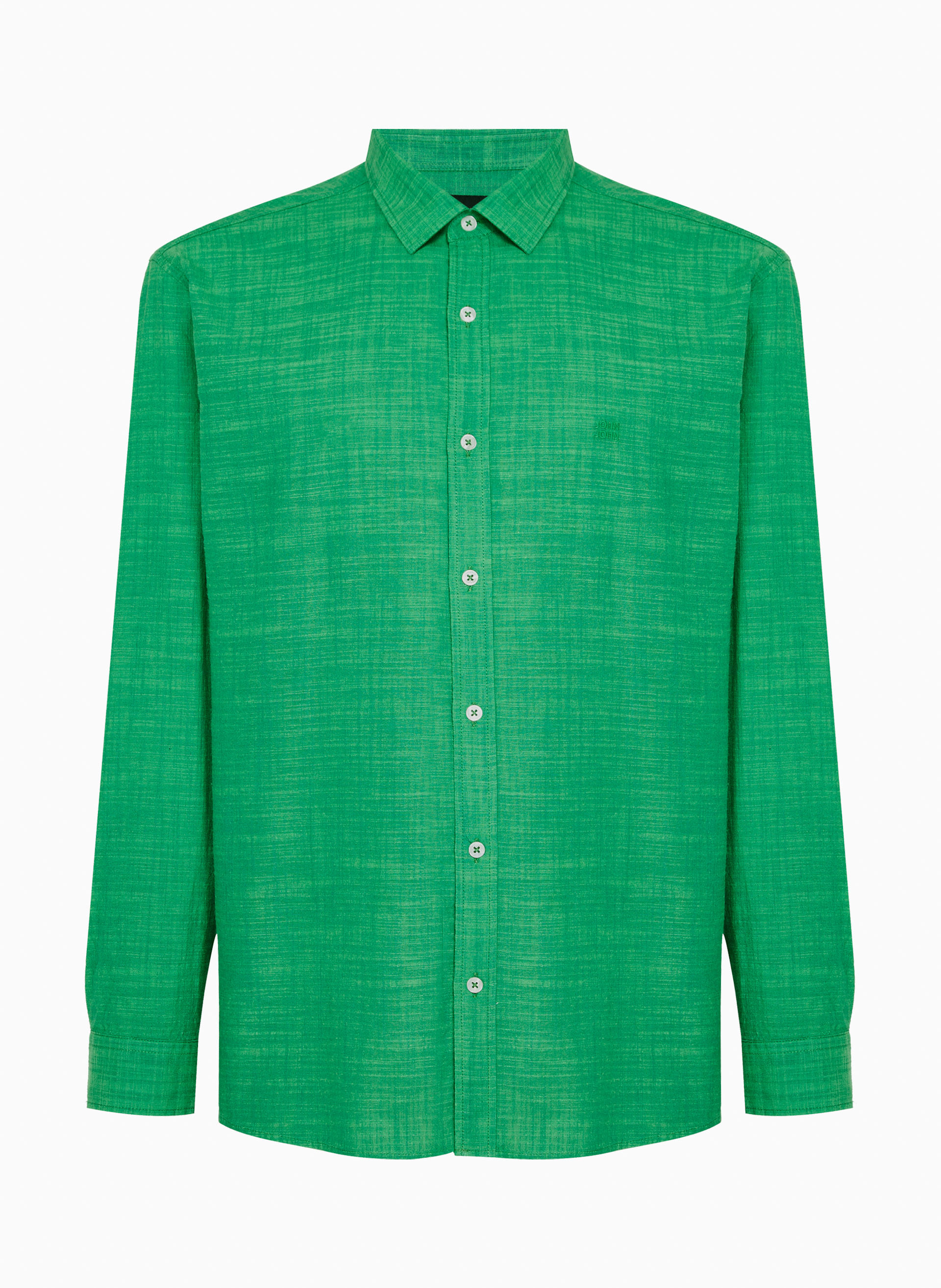 Camisa Relaxed Fit Cotton Fresh Green John John Masculina