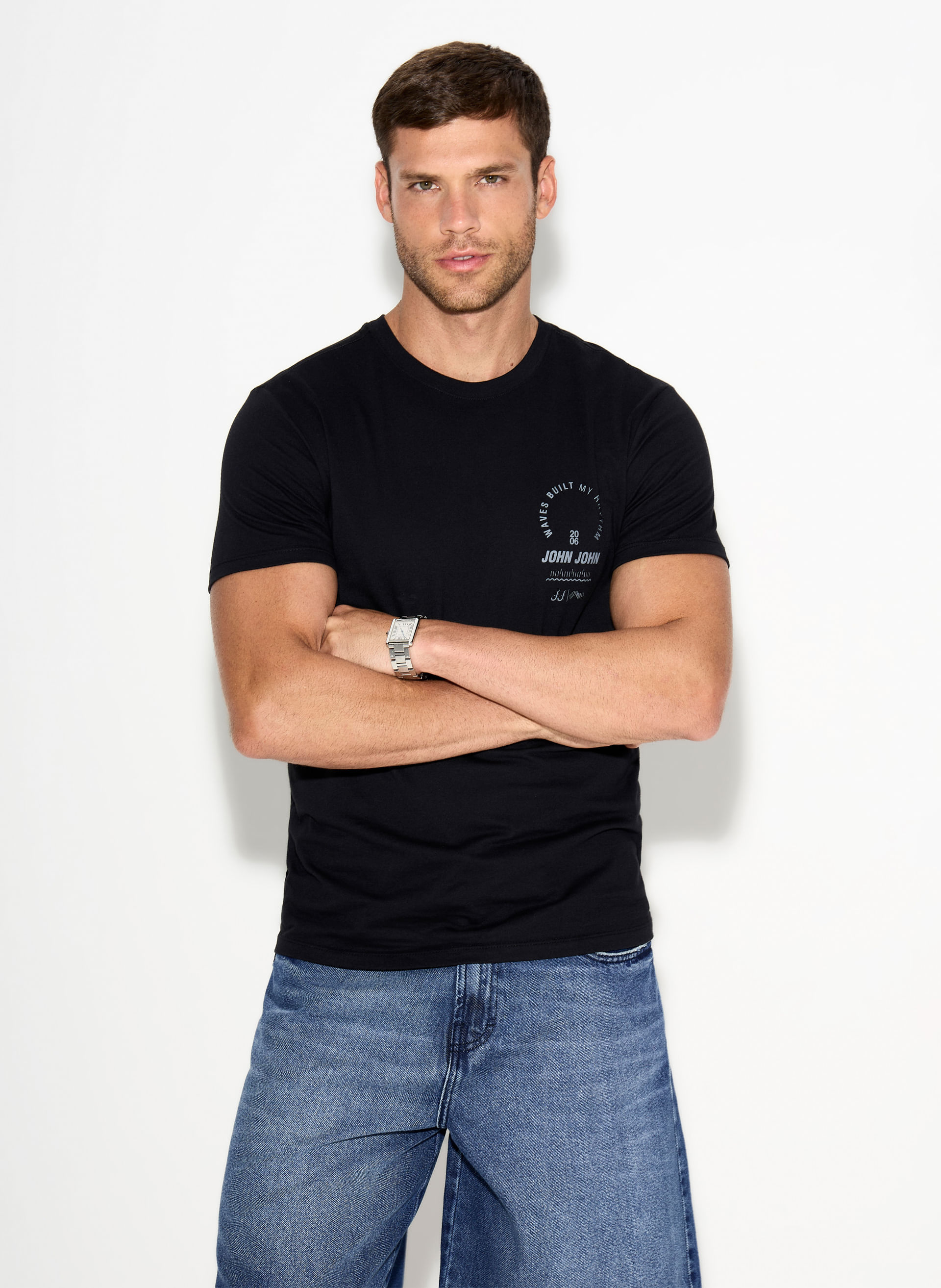 Camiseta Slim Fit Rhythm John John Masculina