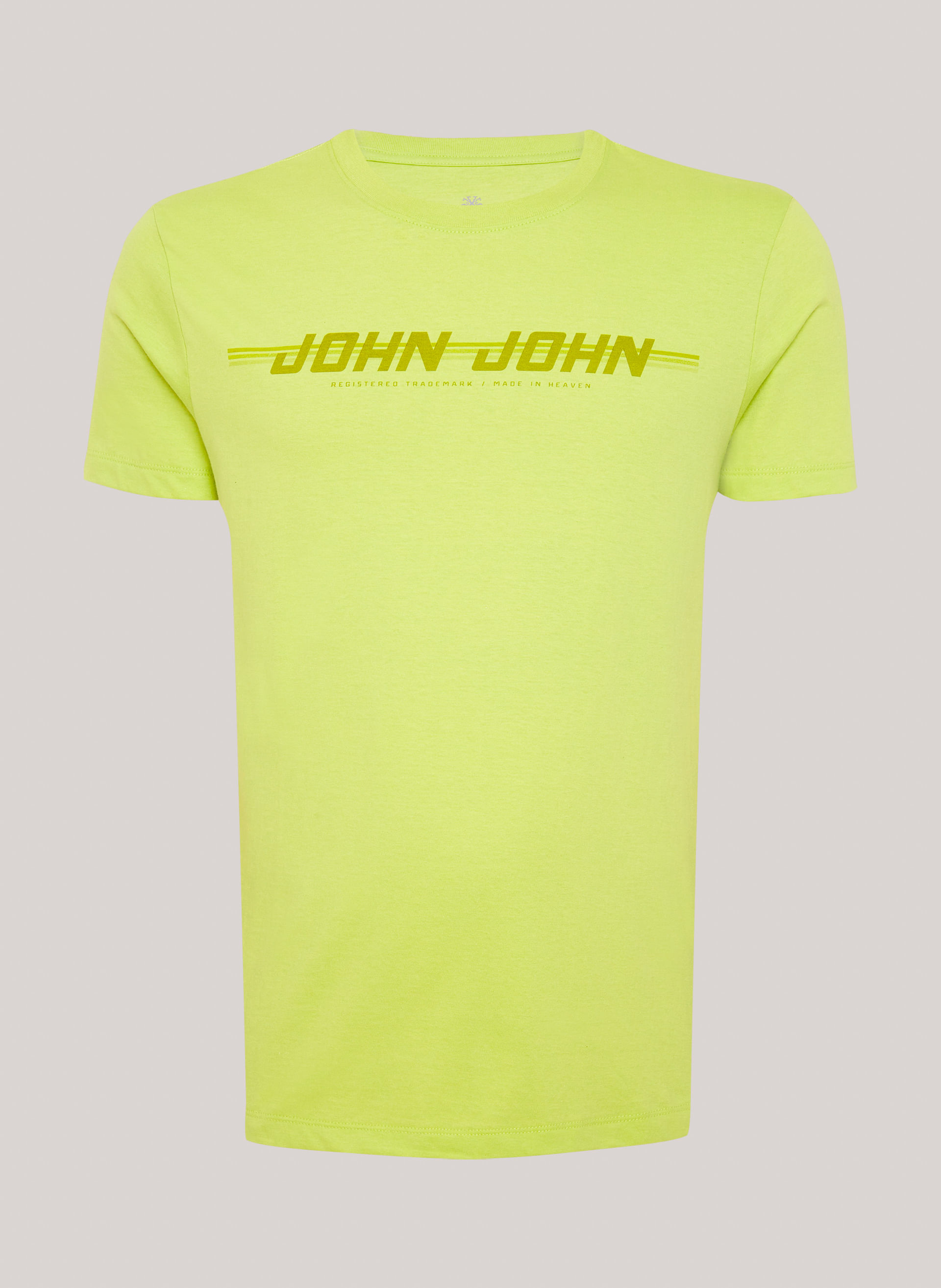 Camiseta Slim Fit Route Limão John John Masculina