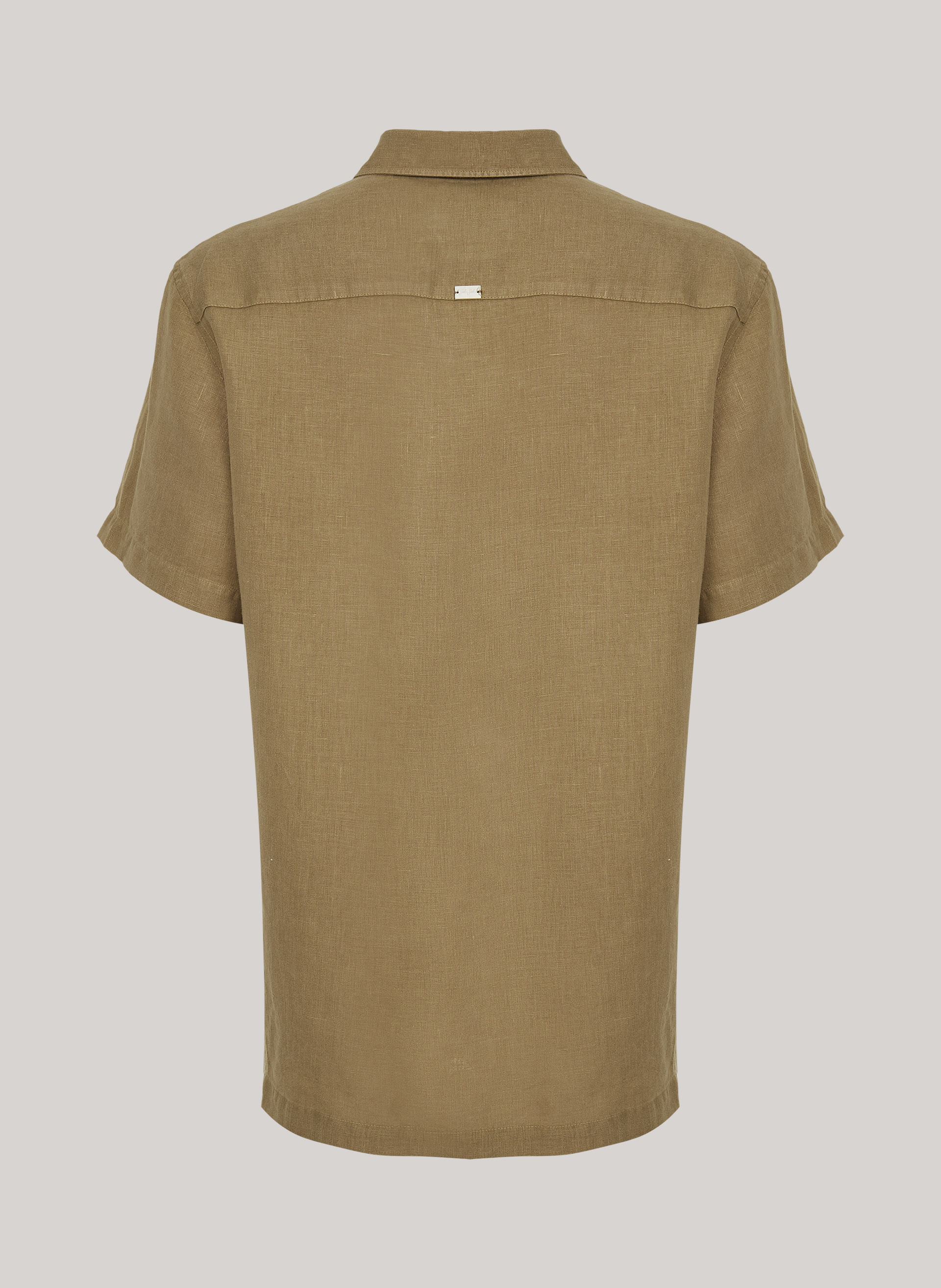 Camisa Relaxed Fit Linen Camel John John Masculina